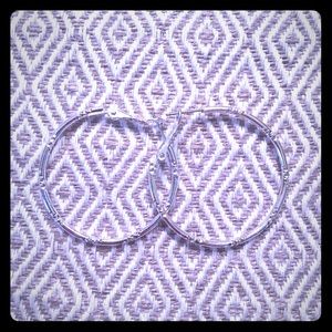 Silver hoop earrings